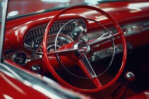 Steering wheel of a Car photo