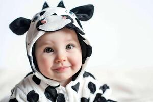 Baby on white photo