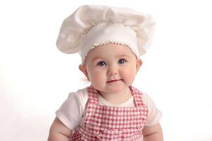 Baby on white photo