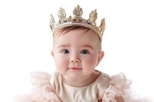 Baby on white photo