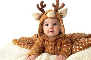 Baby on white photo