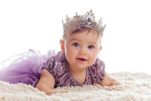 Baby on white photo