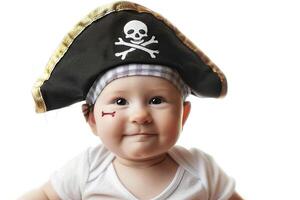 Baby on white photo