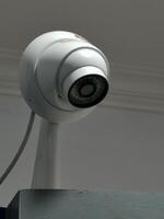 digital security system. monitoring camera equipment in office. building control technology. photo