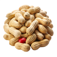 Close-up of peanuts with a single red peanut png