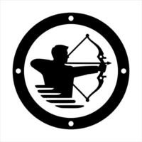 Archery simple design logo template vector
