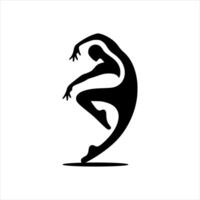 Gymnastic simple design logo template vector