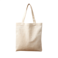 Plain canvas tote bag isolated on transparent background png