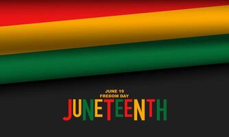 Juneteenth Freedom Day Background Design. vector