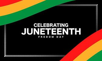 Juneteenth Freedom Day Background Design. vector