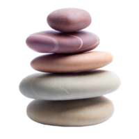 Balanced stack of smooth colorful stones for meditation and relaxation png