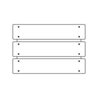 Empty Wooden Box Line icon. Linear style Storage Box isolated on white. Sign for mobile concept and web design. Garden Wood crate Outline Symbol, logo illustration. Graphic Art. vector