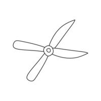 Linear Garden Scissors. Outline Illustration Isolate on White background. Stationery care trim line Doodle coloring icon. Design element, Black and White Graphic object. Gardening Instrument. vector
