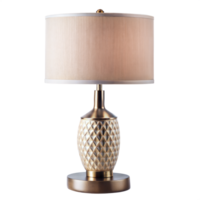 Elegant decorative table lamp with textured base and shade png