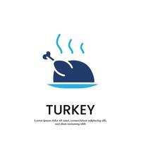 turkey colored icon design good for web or mobile app vector