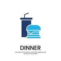 dinner colored icon design good for web or mobile app vector