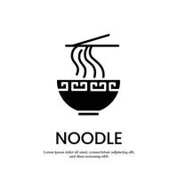 noodle solid icon design good for web or mobile app vector