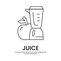 juice thin outline icon design good for web or mobile app vector
