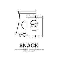 snack thin outline icon design good for web or mobile app vector