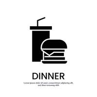 dinner solid icon design good for web or mobile app vector