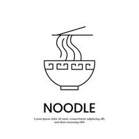 noodle thin outline icon design good for web or mobile app vector