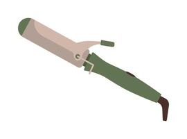 Curling iron in clip art style. Isolated illustration for your design vector
