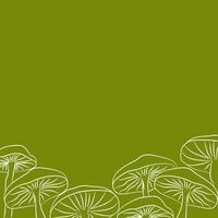 mushroom with green background vector