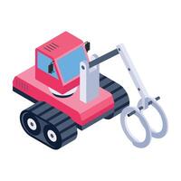 Mining Machinery Isometric Icons vector