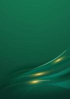 green abstract background design with elegant golden elements illustration vector