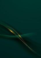 green abstract background design with elegant golden elements illustration vector
