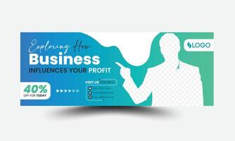 Corporate Cover Design Template, Banner Template and Web Banner Template Design for Social Media Post vector