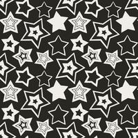 Seamless pattern with retro Y2K stars. vector