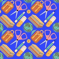 Back to school seamless pattern. School background. vector