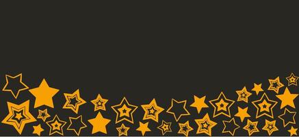 antecedentes con dorado estrellas. bandera con celestial elementos. vector
