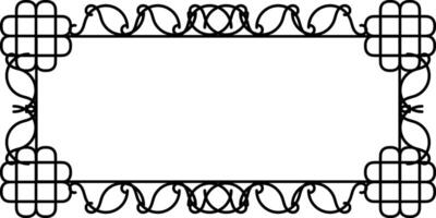 Simple old black frame for photos and graphic designs vector