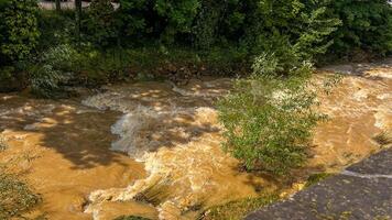 Flooding in Germany due to heavy rains. The water overflowed its banks photo