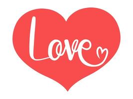 Love lettering Heart Background Illustration vector