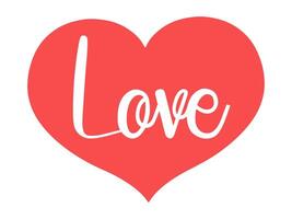 Love lettering Heart Background Illustration vector