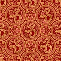 Seamless pattern happy chinese new year 2025 the snake zodiac sign with asian elements paper cut style on color background. vector
