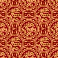 Seamless pattern happy chinese new year 2025 the snake zodiac sign with asian elements paper cut style on color background. vector