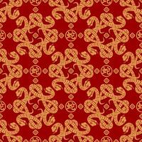 Seamless pattern happy chinese new year 2025 the snake zodiac sign with asian elements paper cut style on color background. vector