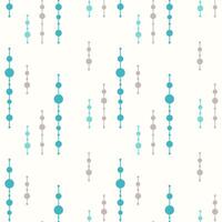 Textile pattern with pastel blue and brown beads on rope, on white background. For backdrop, packaging, textile covering. vector