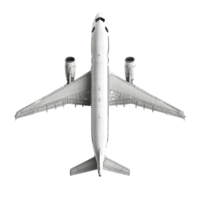 Generated AI High-Resolution 3D Airplane Illustration with Transparent Background png