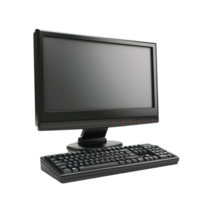Computer monitor and keyboard isolated on a transparent background png
