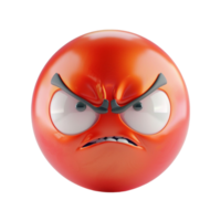 Generated AI Fury Unleashed Transparent Angry Emoticon png