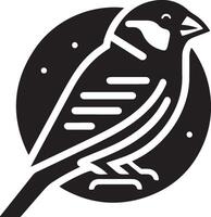 grosbeak Illustration black vector