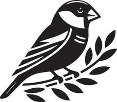 grosbeak Illustration black vector