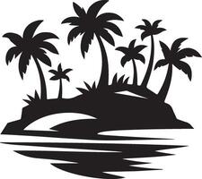 island silhouette on the white background. vector