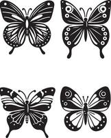 Set of Butterfly illustration vector
