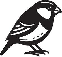 grosbeak Illustration black vector